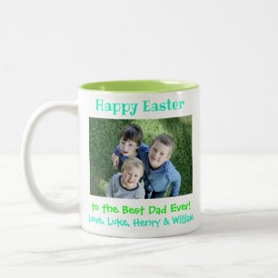 Osterwelt: Das beste Vater-Foto für Kinder Zweifarbige Tasse