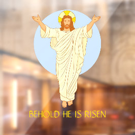 Osterwiederauferstehung Jesu siehe, er ist verschm Fensteraufkleber