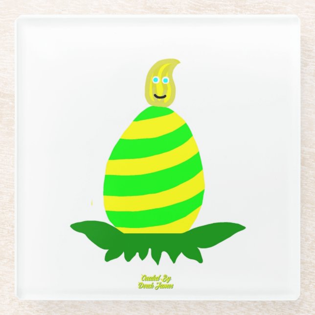 Osterwünscht Glass-Untersetzer Glasuntersetzer (Vorderseite)