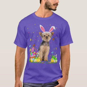 OsterYorkie Dog Bunny Egg Jagen Yorkie Ostern  T-Shirt