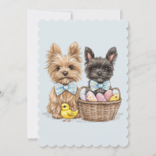 OsterYorkshire Terrier Dogs Feiertagskarte