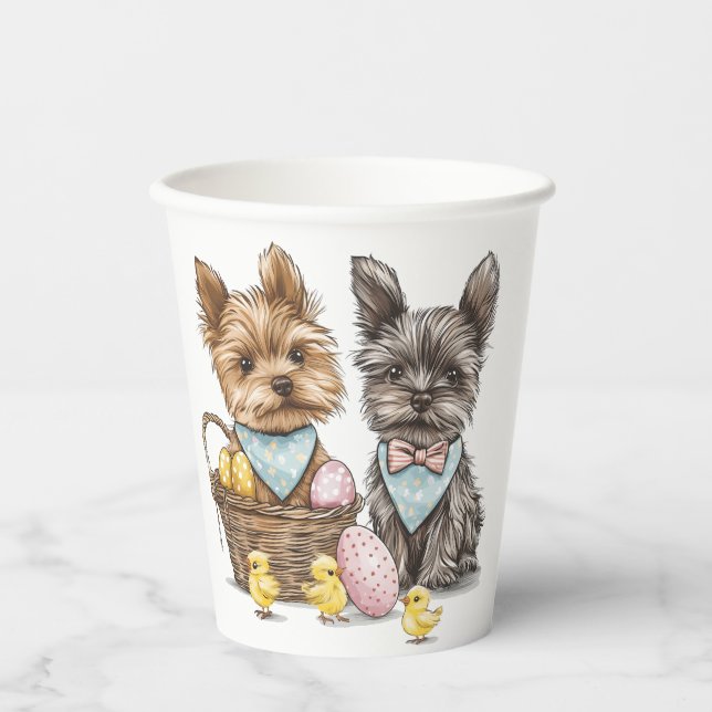 OsterYorkshire Terrier Dogs Pappbecher (Vorderseite)