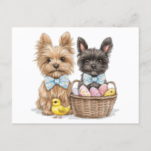 OsterYorkshire Terrier Dogs Postkarte