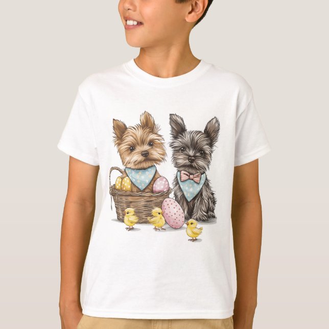 OsterYorkshire Terrier Dogs T-Shirt (Vorderseite)