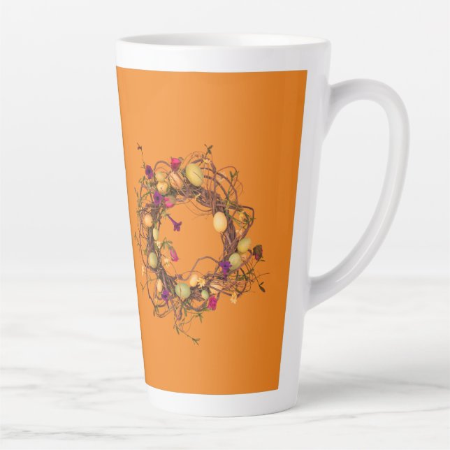 Osterzeit mit großer Latte-Tasse Milchtasse (Rechts)