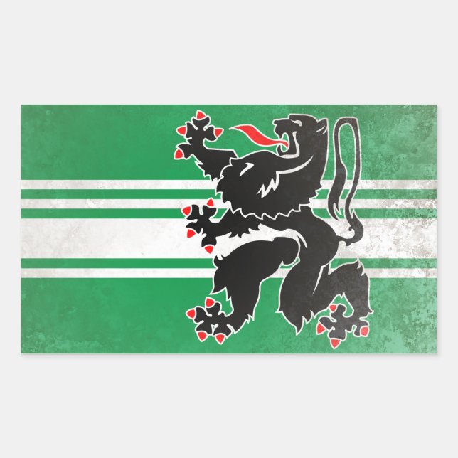 Ostflandern Rechteckiger Aufkleber (Vorderseite)