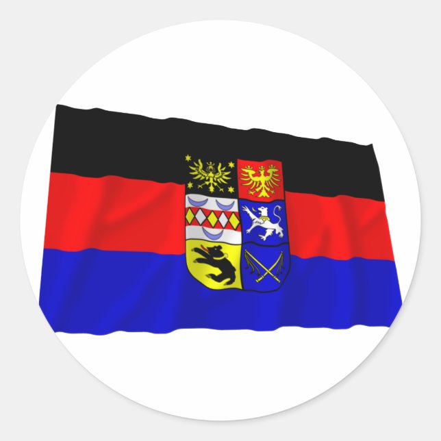 Ostfriesland-Flagge Runder Aufkleber (Vorderseite)