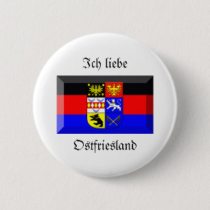Ostfriesland Flaggen-Edelstein Button