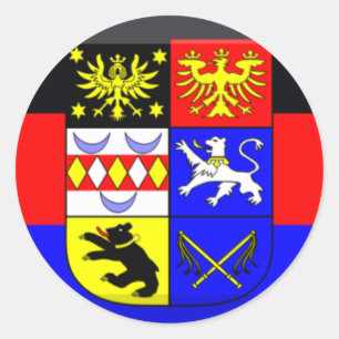 Ostfriesland Flaggen-Edelstein Runder Aufkleber
