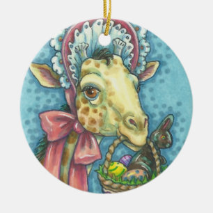 OSTGIRAFFE - FRÜHJAHRSTUNDE KERAMIKORNAMENT