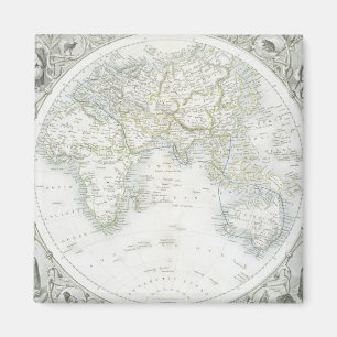 Osthemisphäre, von einer Reihe von Weltkarte-PU Magnet