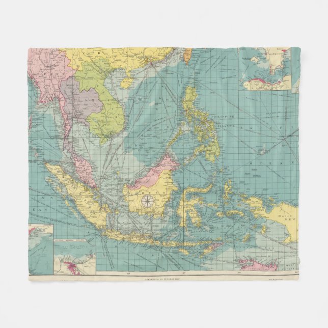 Ostinderhäfen Fleecedecke (Vorderseite (Horizontal))