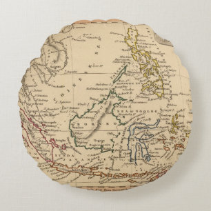 Ostindien-Inseln Rundes Kissen