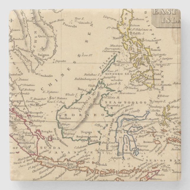 Ostindien-Inseln Steinuntersetzer (Vorderseite)