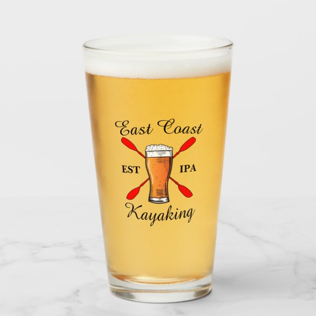 Ostküste Kayaking est IPA Bierglas Glas (Vorne (Gefüllt))