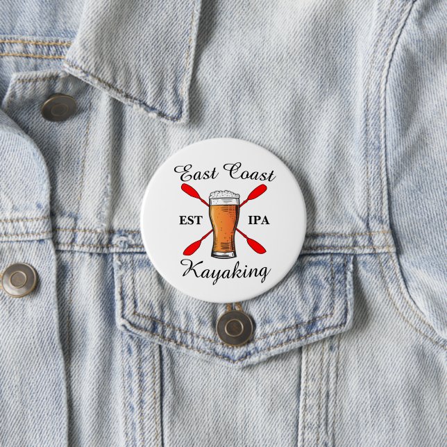 Ostküste Kayaking Shirt IPA Bierknopf Button (Beispiel)