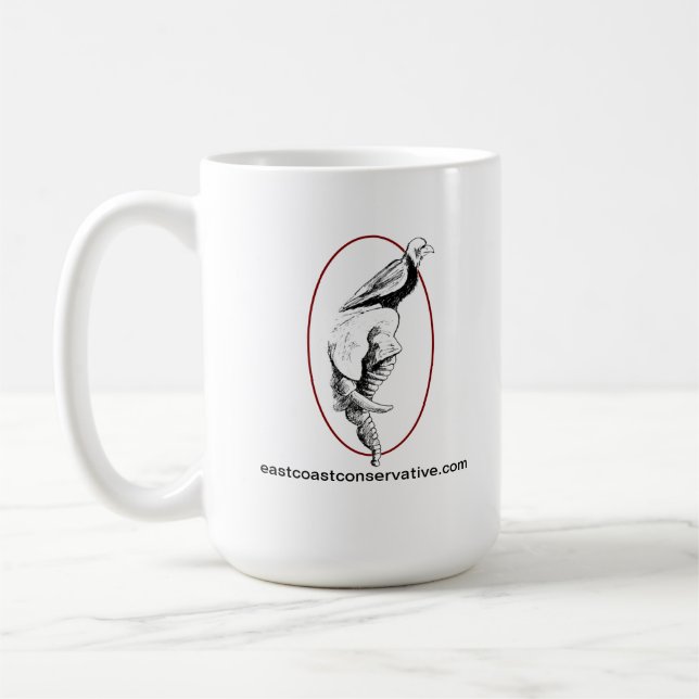 Ostküstekonservative Podcast-Logo-Tasse 15oz Kaffeetasse (Links)