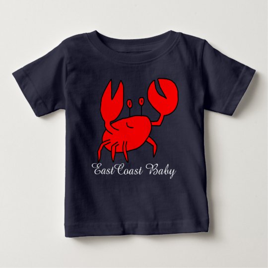 Ostküsten-Baby, das niedliche Seekrabbe tanzt Baby T-shirt