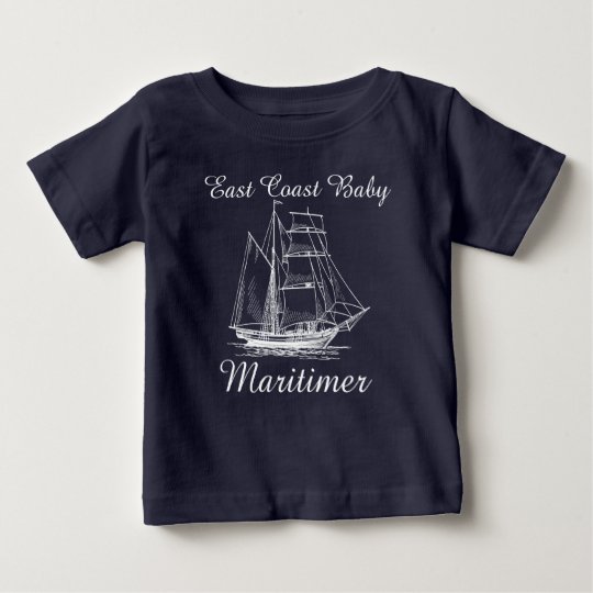 Ostküsten-Baby Maritimer Segelschiff nautisch Baby T-shirt