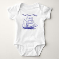 Ostküsten-Baby-Segelboot-Schiff Schooner nautisch