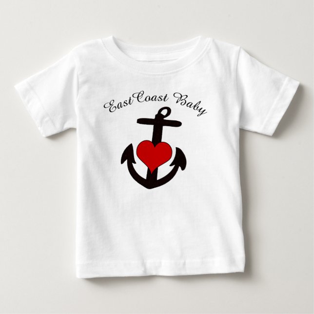 Ostküsten-Babyankerherz-Ostküsten-Baby-Shirt Baby T-shirt (Vorderseite)