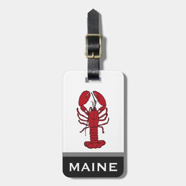 Ostküsten-Hummer im Rot und in der Gepäckanhänger (Vorderseite vertikal)