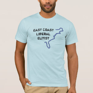 Ostküsten-liberaler Elitärer - blaues S/S T-Shirt