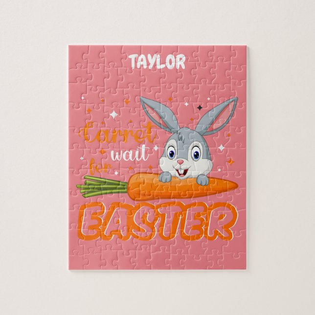 ÖSTLICH "BUNNY WITH CARROT" PUZZLE PERSONALISIERT. (Vertikal)