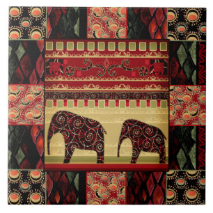 Östlich-ethnisches Muster. Patchwork. Fliese