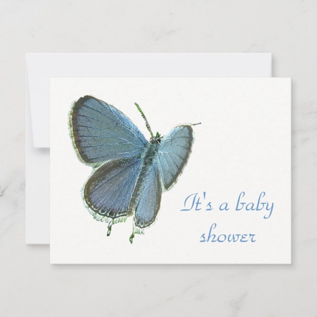 Östlich-schwänzige Bläserschmetterling-Baby-Einlad Einladung (Vorderseite)