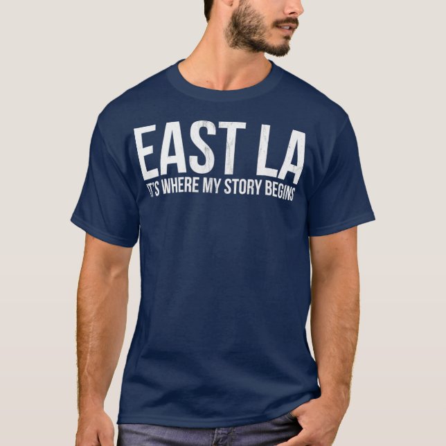 OSTLICH, WO MEINE GESCHICHTE ANGELES LOS BEGINNT T-Shirt (Vorderseite)