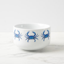 Östliche blaue Krabben-Suppen-Tasse