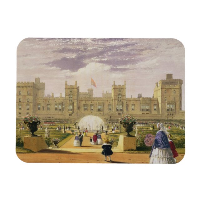 Östliche Sicht auf das Schloss und den Garten, Win Magnet (Horizontal)