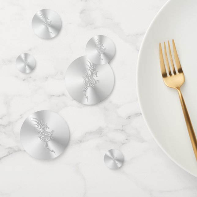 Östlicher Drache im Embosseslook Konfetti (Gruppe)