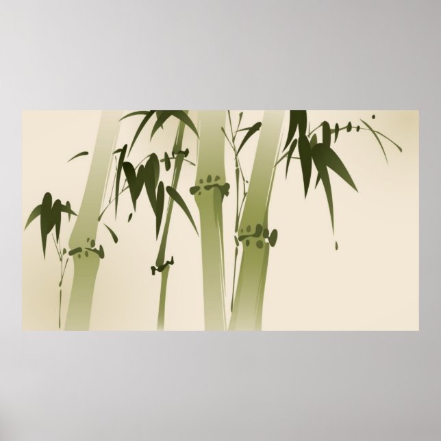 Östlicher Painting-Stil, Bamboo-Zweig 2 Poster (Vorne)
