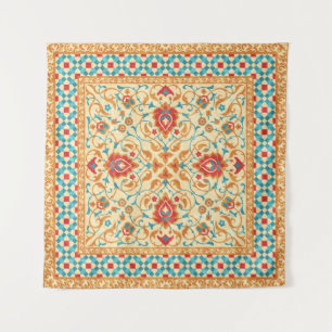 Östlicher Rug,Ornamental Floral Pattern,Styl Wandteppich