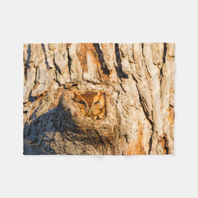 Östlicher Schreieule Fleecedecke (Vorderseite (Horizontal))