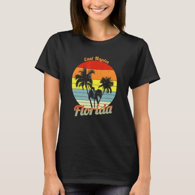 Ostneapel Florida Retro Tropischer Palme T-Shirt (Vorderseite)