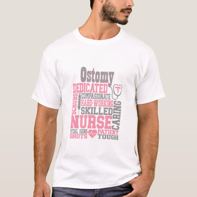 Ostomy Nurse Colon Cancer Stoma Bag Crohns Colitis T-Shirt (Vorderseite)