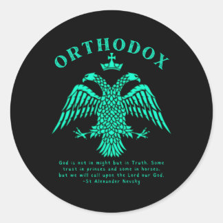 Ostorthodoxe Christliche Russische Alexander Nevsk Runder Aufkleber