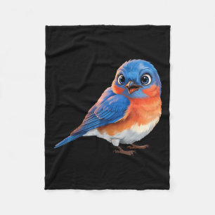 Ostöster Blauring Illustration für Vogel Liebhaber Fleecedecke
