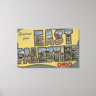 Ostpalästina, Ohio - große Buchstabe-Szenen Leinwanddruck