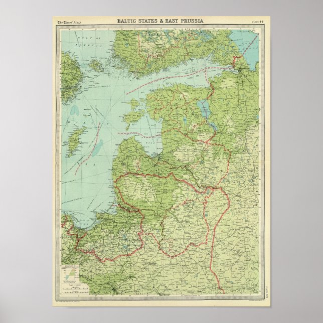 Ostpreußen und baltische Staaten Poster (Vorne)
