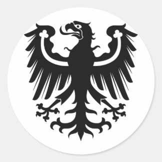 Ostpreußischer Schwarzadler Runder Aufkleber