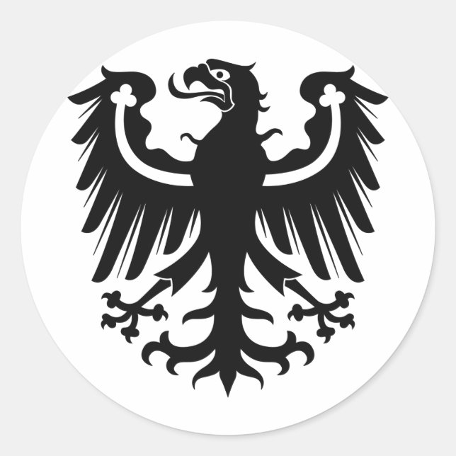Ostpreußischer Schwarzadler Runder Aufkleber (Vorderseite)