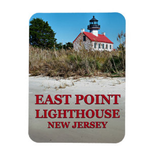 Ostpunkt-Leuchtturm, New-Jersey Foto-Magnet Magnet