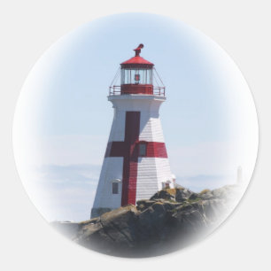 OstQuoddy Leuchtturm Runder Aufkleber
