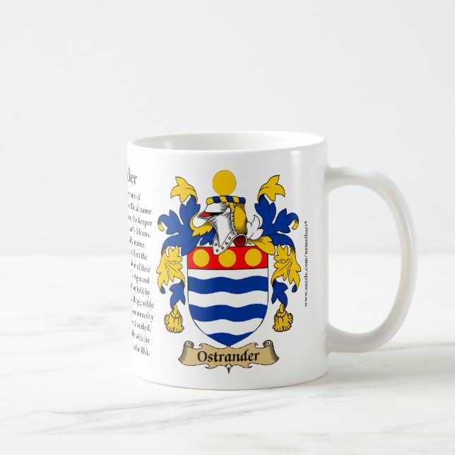 Ostrander, der Ursprung, die Bedeutung und das Kaffeetasse (Rechts)