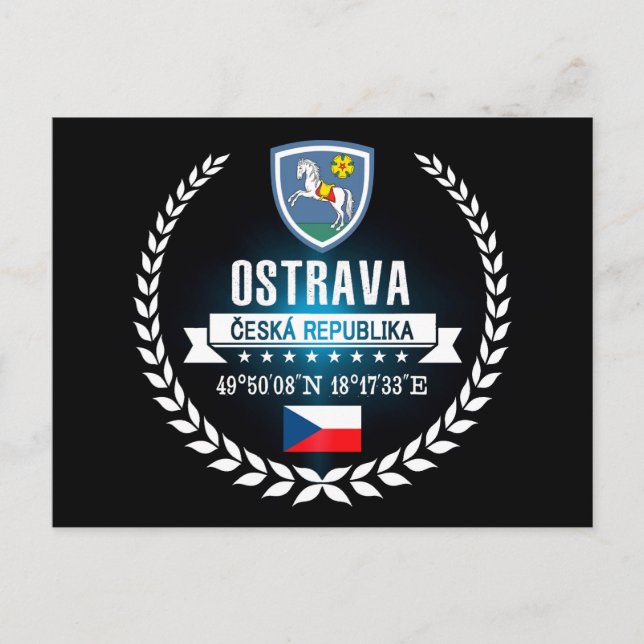 Ostrava Postkarte (Vorderseite)