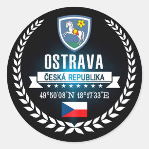 Ostrava Runder Aufkleber